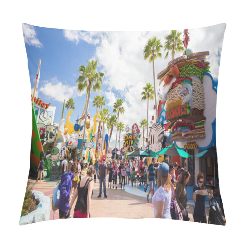 Personality  ORLANDO, FLORIDA, USA - 11  MARCH 2017: Toon Lagoon Places At Islands Of Adventure, Universal Studio Pillow Covers