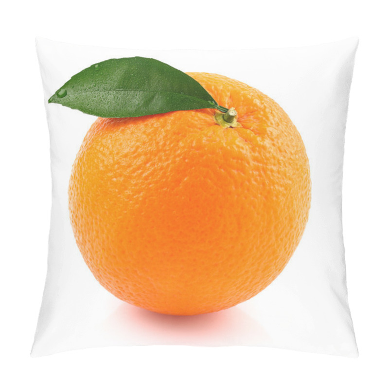 Personality  Ripe Orange With Leaf Pillow Covers