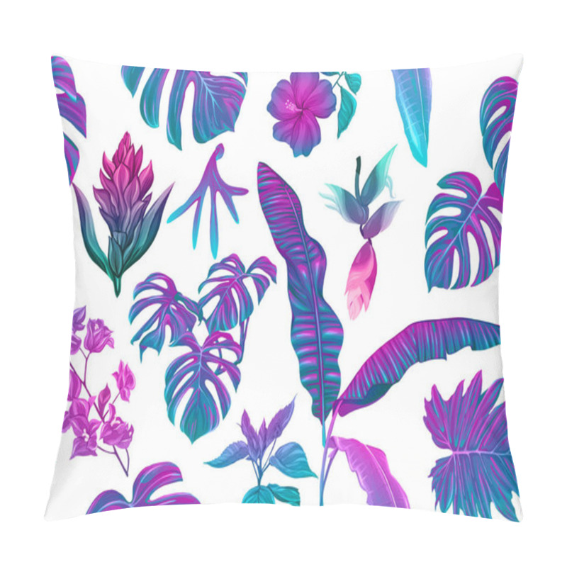 Personality  Seamless Pattern, Background With Tropical Plants, Pillow Covers