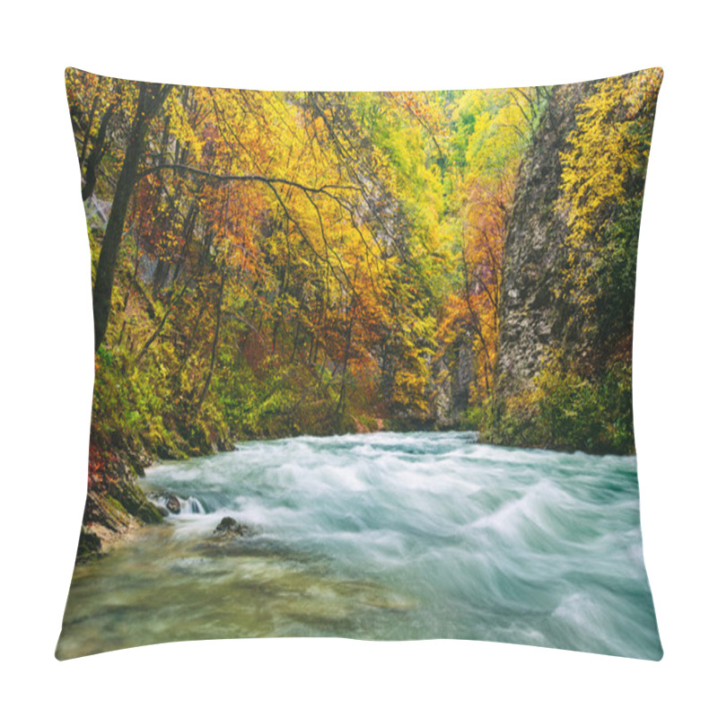 Personality  The Famous Vintgar Gorge Canyon, Bled,Triglav,Slovenia,Europe Pillow Covers