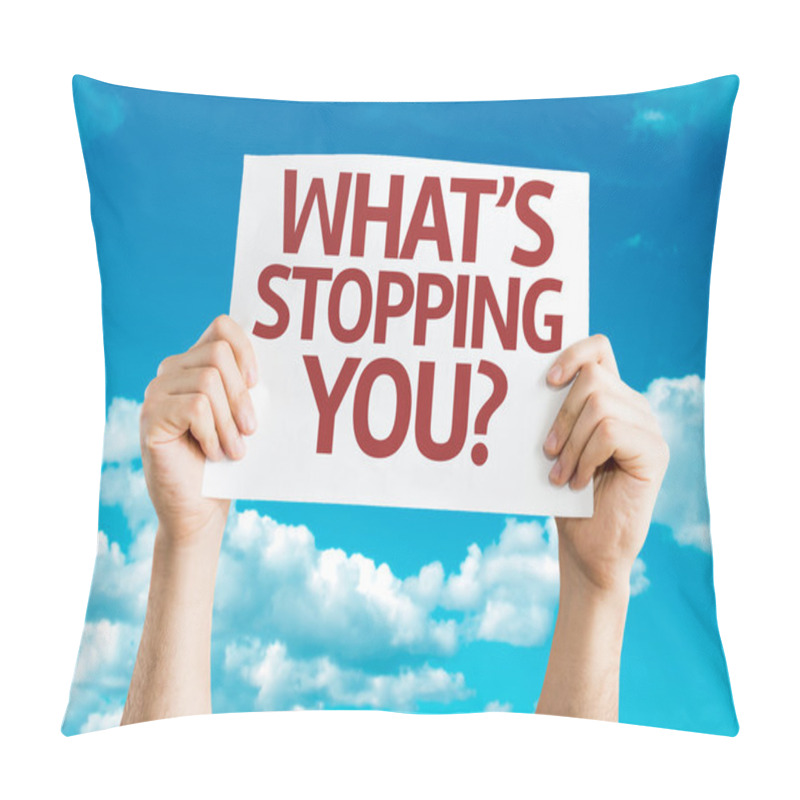 Personality  What's Stopping You? Card Pillow Covers