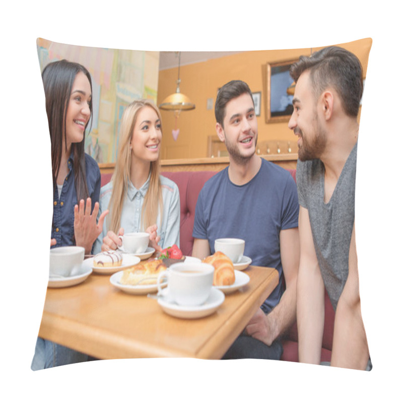 Personality  Beautiful Young People In The Cafe Pillow Covers