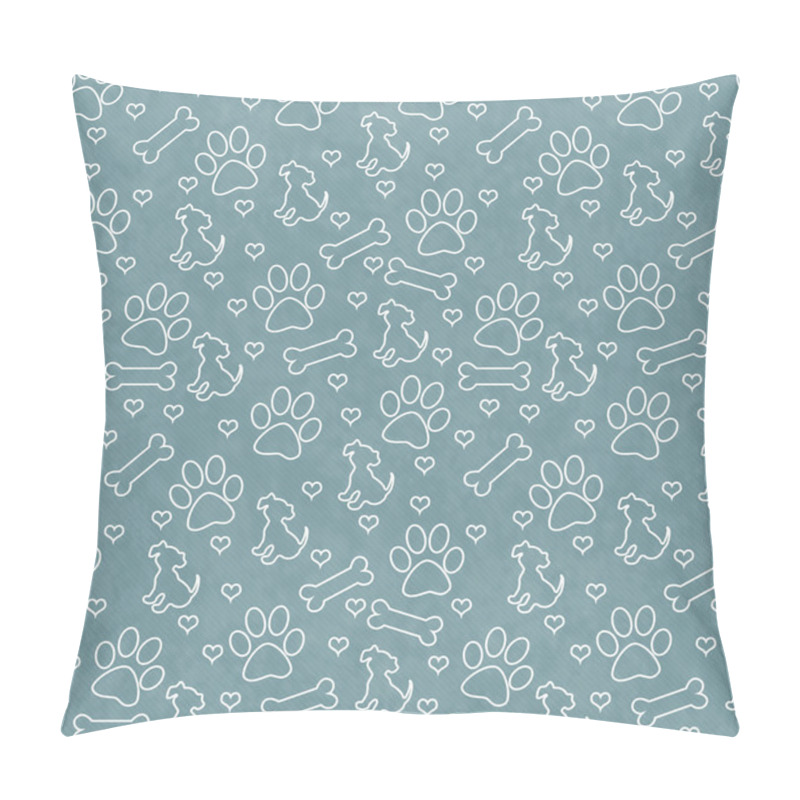 Personality  Green Doggy Tile Pattern Repeat Background Pillow Covers