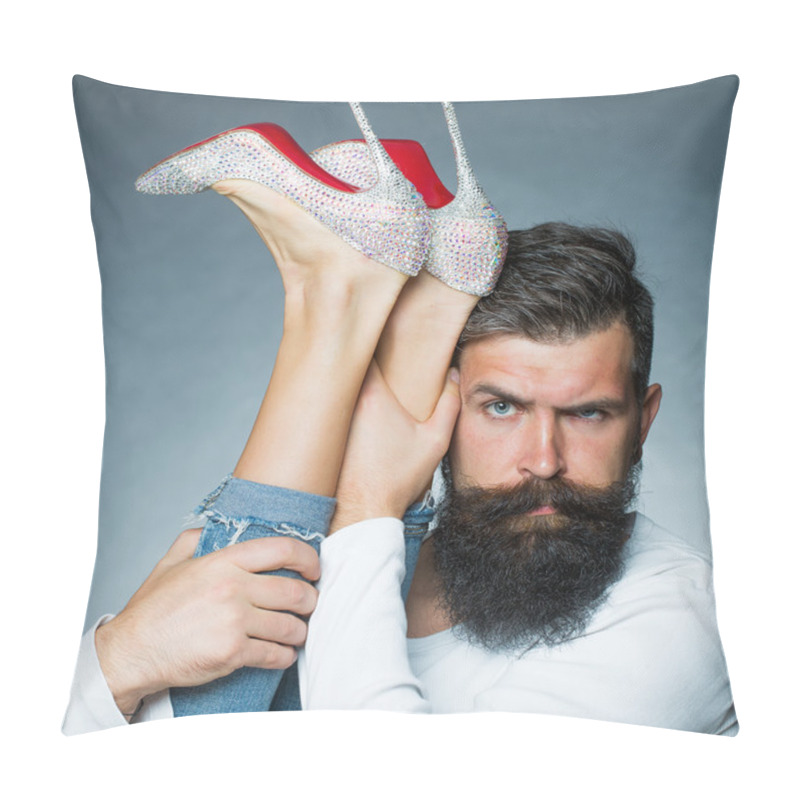 Personality  Man Holding Legs Of Woman Pillow Covers