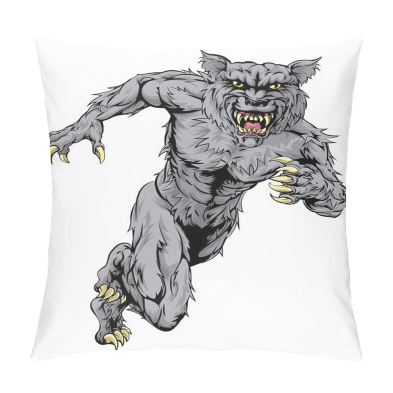 Personality  Werewolf Wolf Sports Mascot Running Pillow Covers