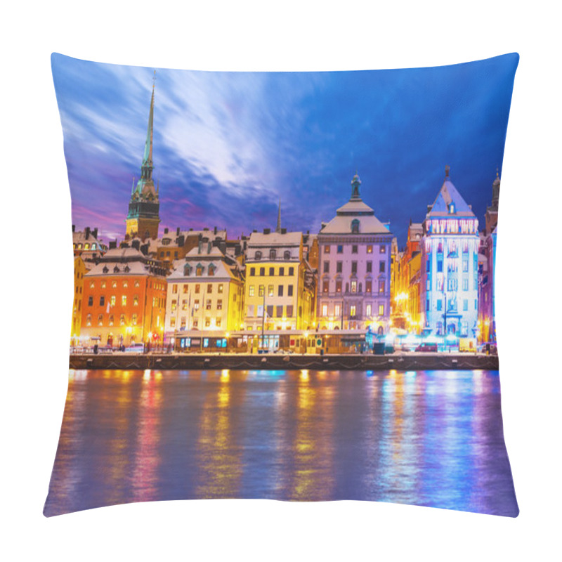 Personality  Christmas And New Year In Stockholm, Sweden Pillow Covers