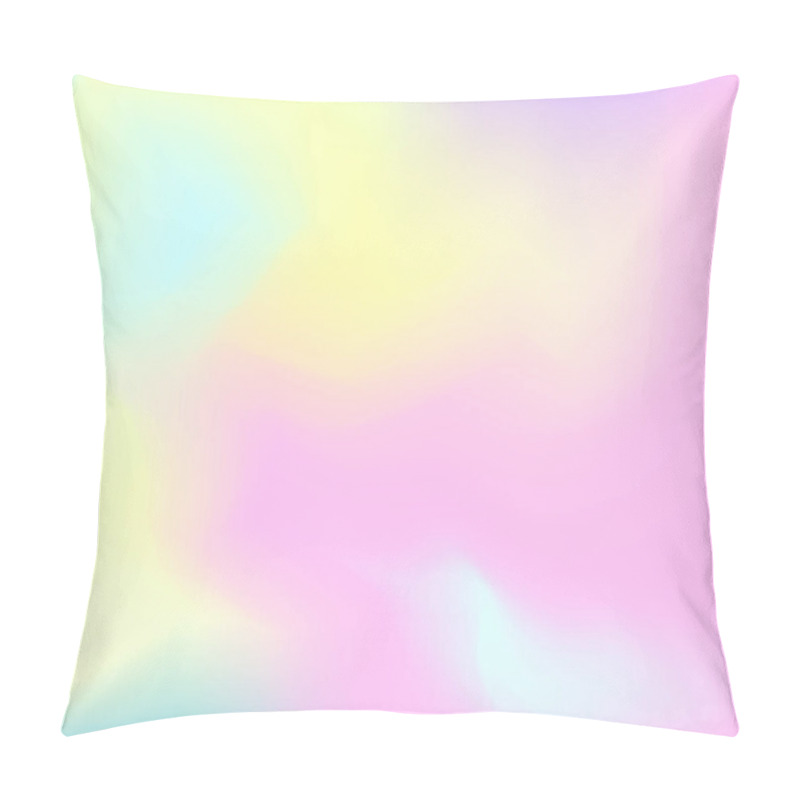 Personality  VIridescent Design In Pastel Hues. Holographic, Pearlescent Paper Texture. Hologram Abstract Vector Background Pillow Covers