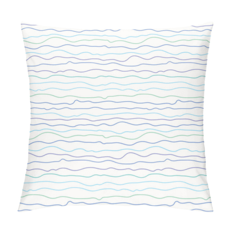 Personality  Abstract Wavy Lines Seamless Repeat Pattern Background, Stripe Wallpaper, Endless Repeating Tile Pillow Covers