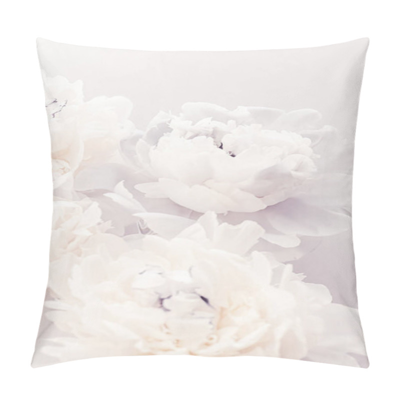 Personality  Blooming Peony Flowers As Floral Art On Violet Background, Wedding Decor And Luxury Branding Pillow Covers