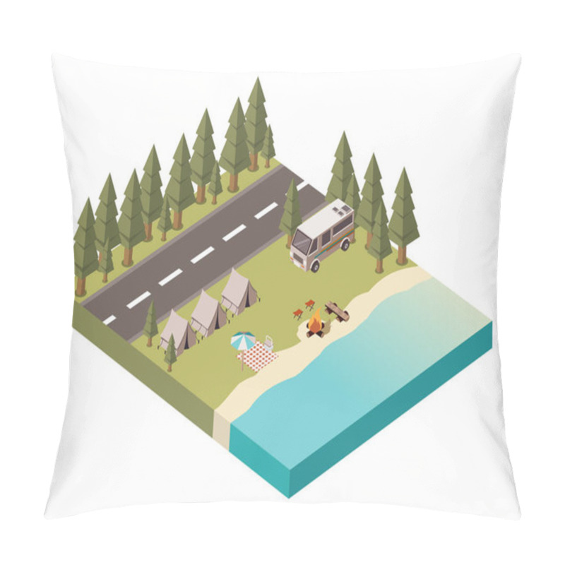 Personality  Camp Isometric Design Pillow Covers