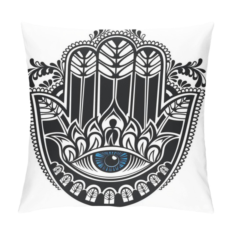 Personality  Hamsa, Hand Of Fatima, Vector Illustration Pillow Covers