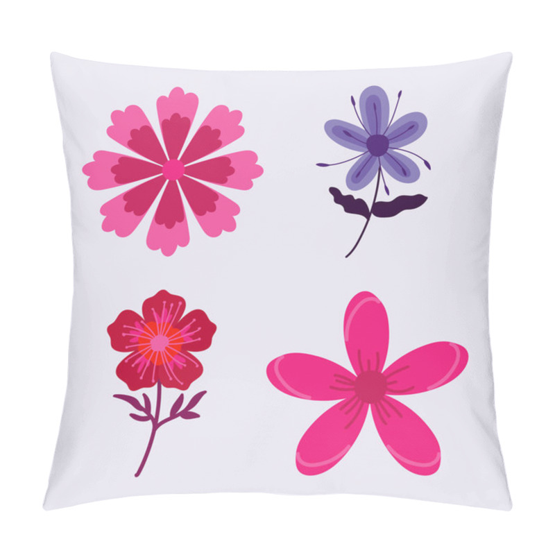 Personality  Cute Set Flowers Floral Leafs Pillow Covers