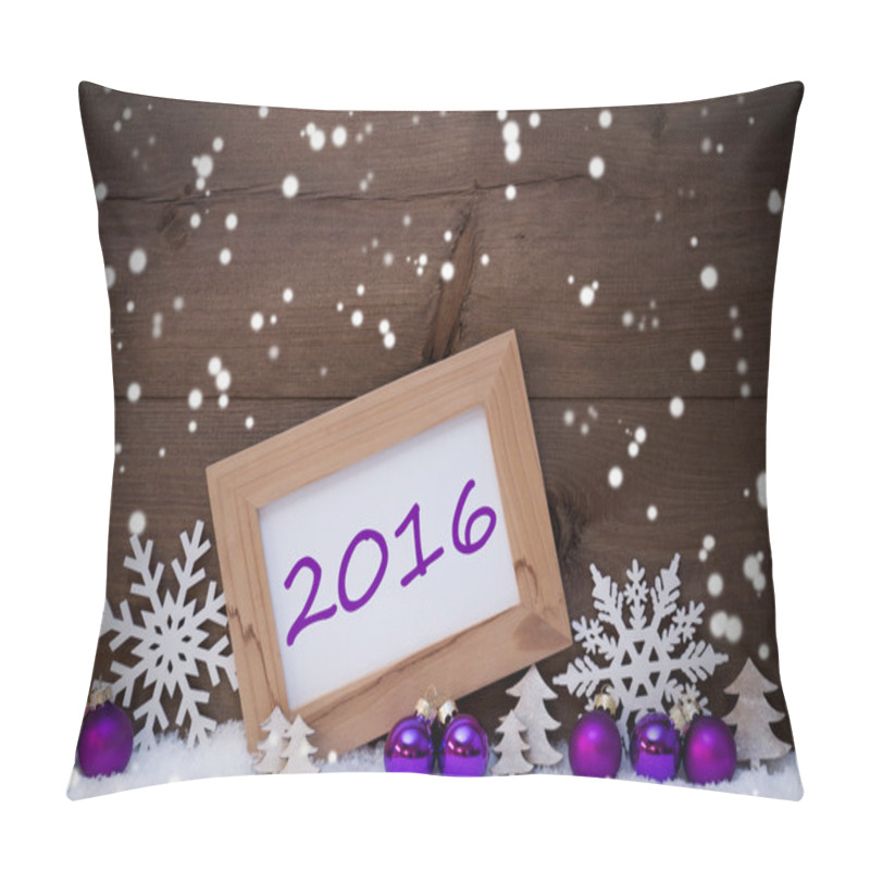 Personality  Purple Christmas Decoration, Snow, 2016, Snowflakes Pillow Covers