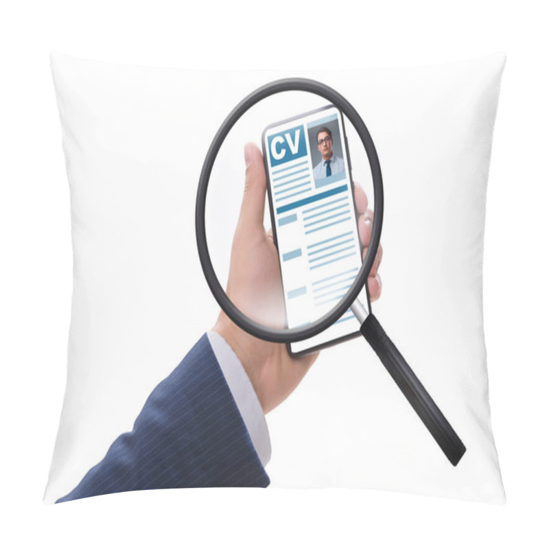 Personality  Recruitment And Employment Concept With Cv Pillow Covers