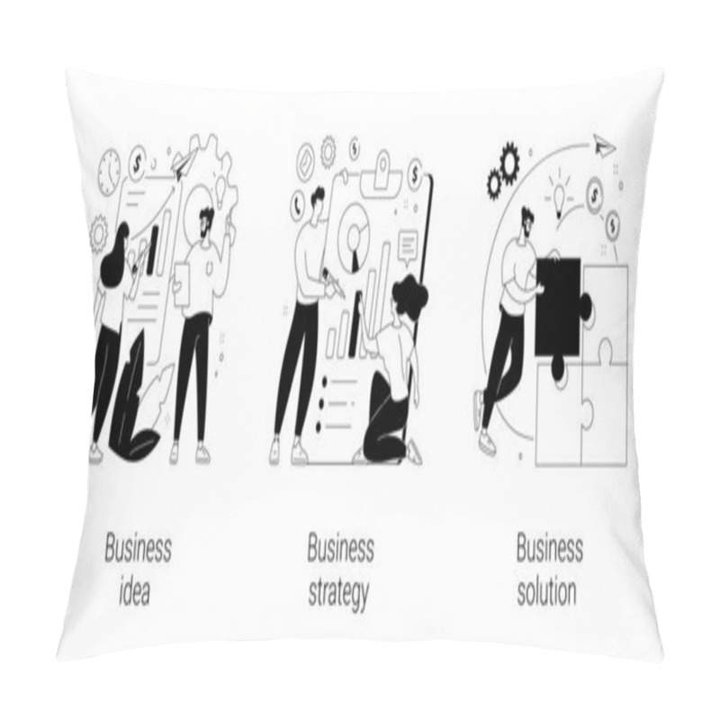 Personality  Business Plan Abstract Concept Vector Illustrations. Pillow Covers