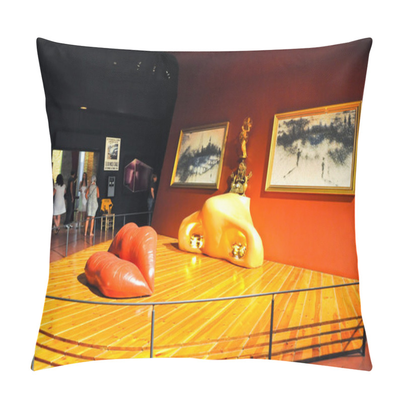 Personality  FIGUERES, SPAIN-AUGUST 6: The Mae West Room In Dali Theatre On August 6,2009 In Figueres. The Dali Theatre And Museum Is A Museum Of  Salvador Dali In Figueres, In Catalonia, Spain. Pillow Covers