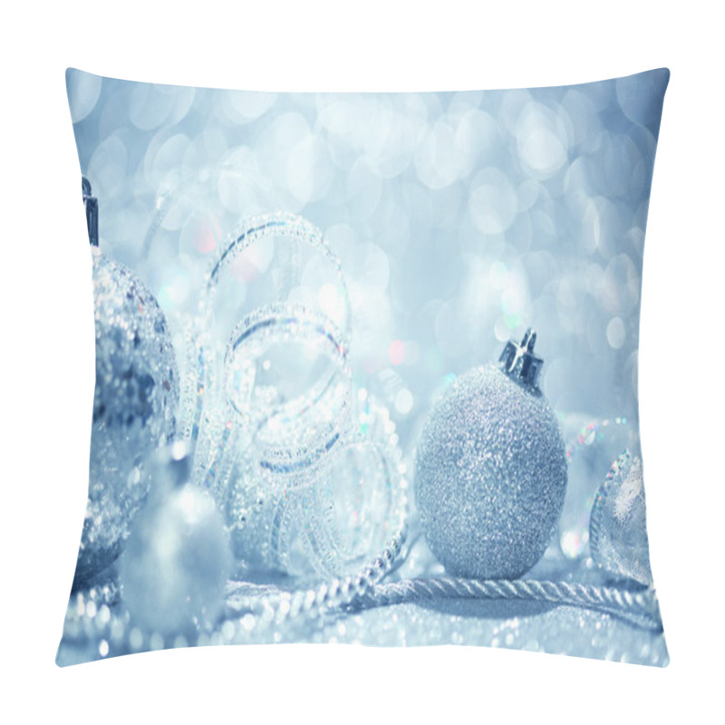 Personality  Blue Christmas Background Pillow Covers