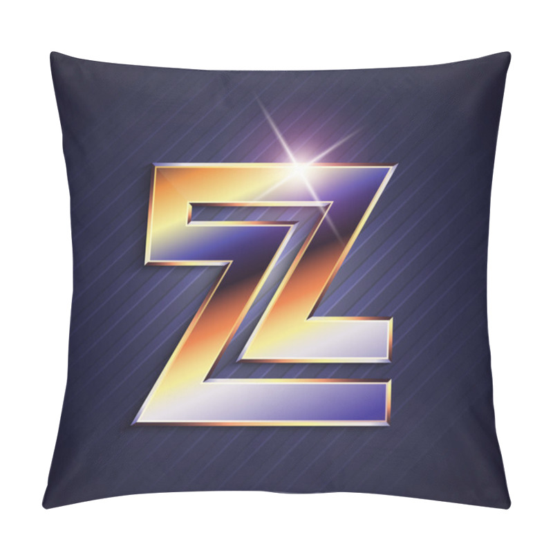 Personality  Elegant Metallic Font Letter Pillow Covers