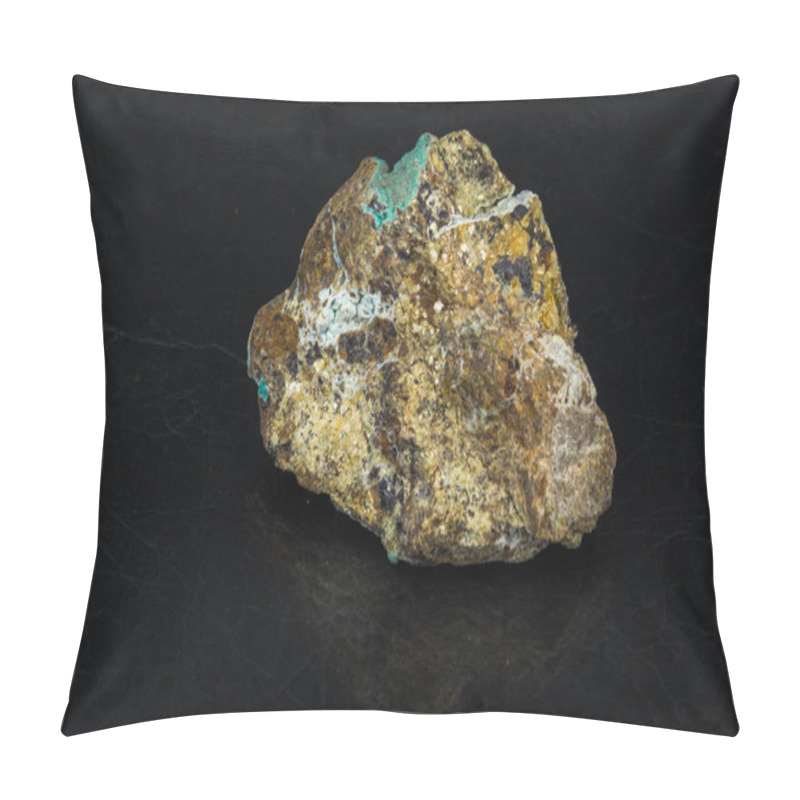 Personality  Copper Ore On Black Background Pillow Covers