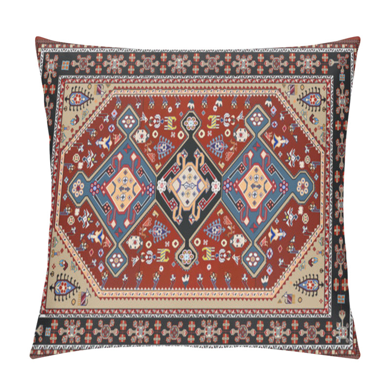 Personality  Persian Carpet, Tribal Vector Texture. Easy To Edit And Changing 16 Colors With Swatches Palette. Pillow Covers