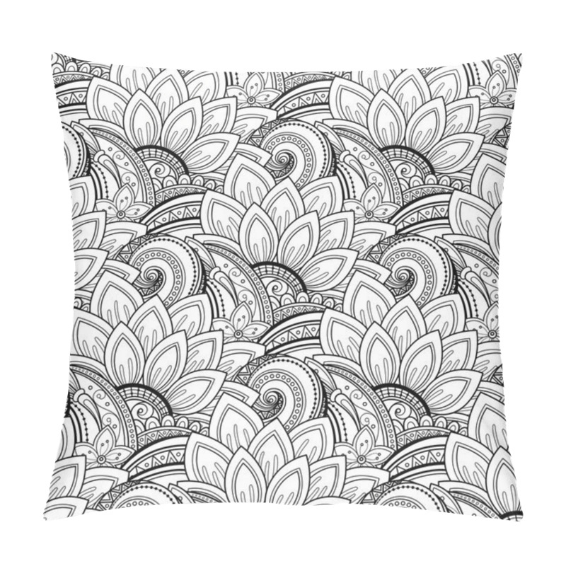 Personality  Seamless Monochrome Floral Pattern Pillow Covers