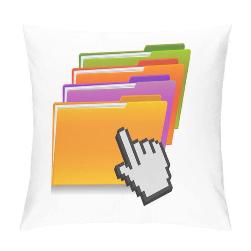 Personality  Folder And Hand Cursor Pillow Covers