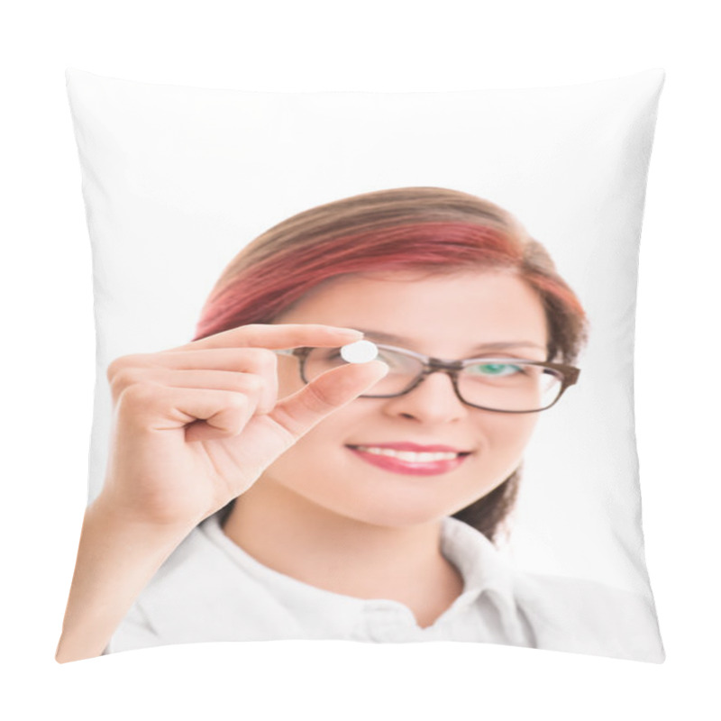 Personality  Young Doctor Recommending Some Medicine Pillow Covers