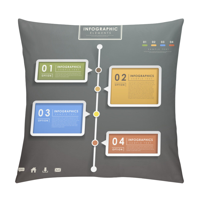 Personality  Abstract Flow Chart Infographics Pillow Covers