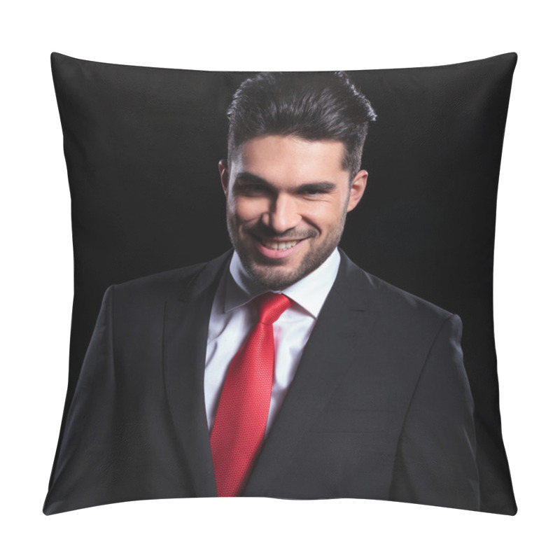 Personality  Business Man With Evil Smile Pillow Covers