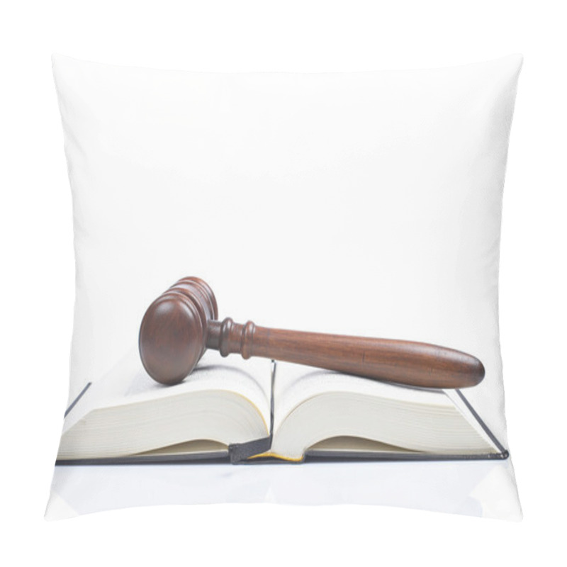 Personality  Gavel Over The Opened Law Book Pillow Covers