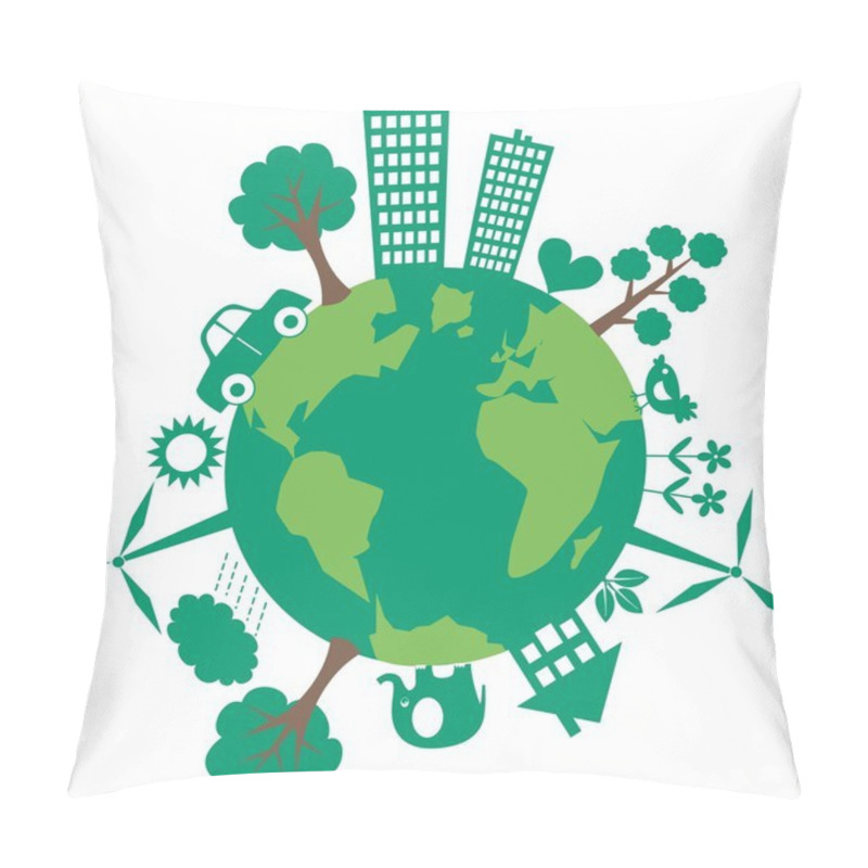 Personality  Green Planet Pillow Covers