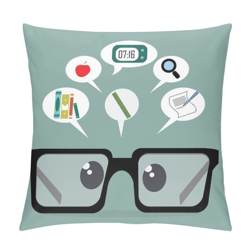 Personality  School Icons Pillow Covers