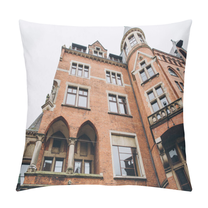 Personality  Low Angle View Of Building And Clear Sky In Hamburg City, Germany Pillow Covers