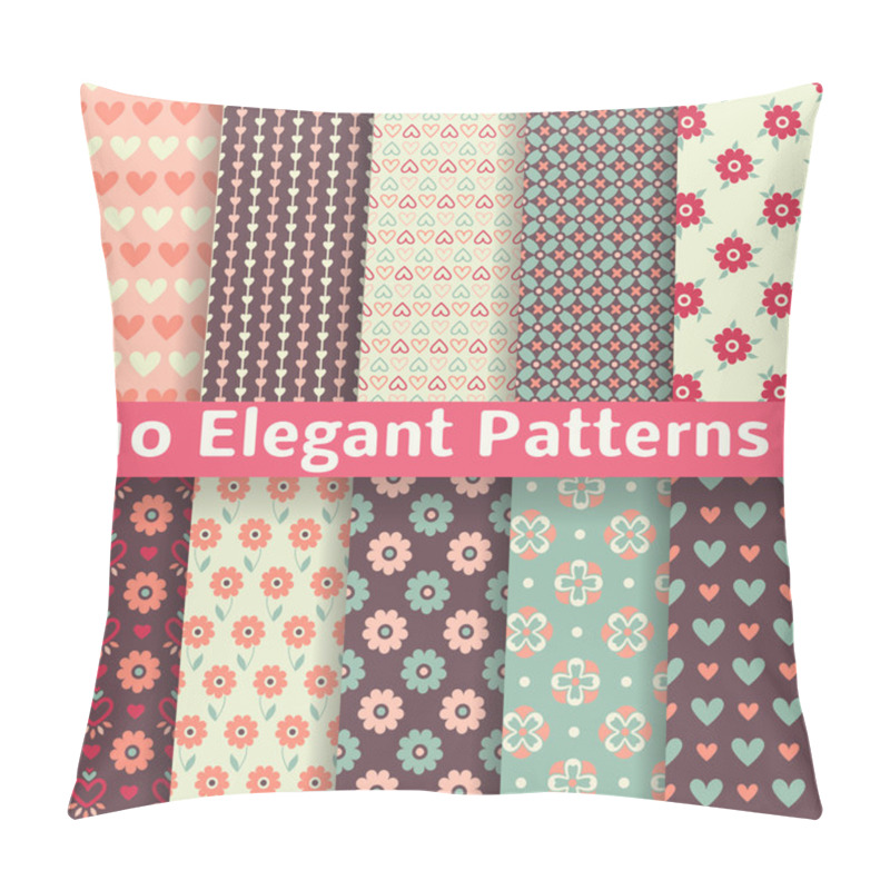 Personality  Elegant Romantic Vector Seamless Patterns (tiling). Retro Pillow Covers