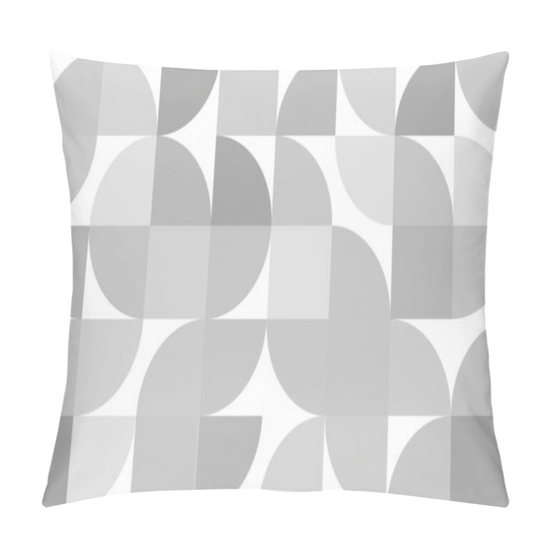 Personality  Gray Abstract Geometric Shape Seamless Pattern Rectangles Squares Circles Clean Shape Mordern Creative Style Vector Texture Background Fabric Textile Paper Print Wallpaper Design Pillow Covers