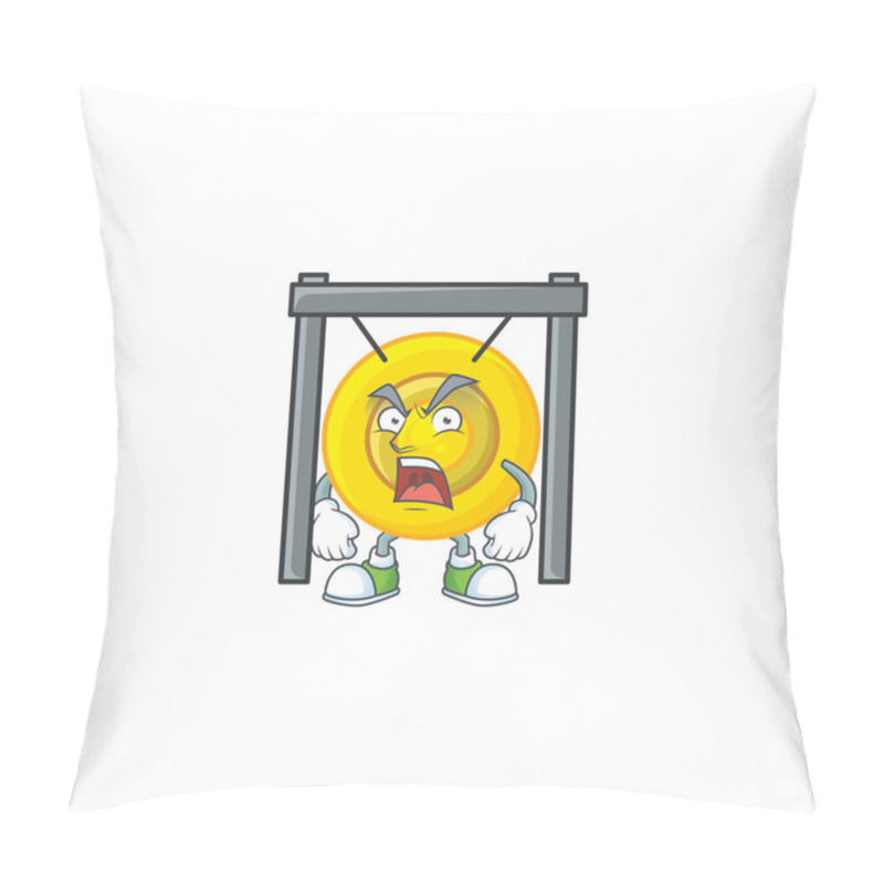 Personality  Chinese Gong Cartoon Character Design Having Angry Face Pillow Covers