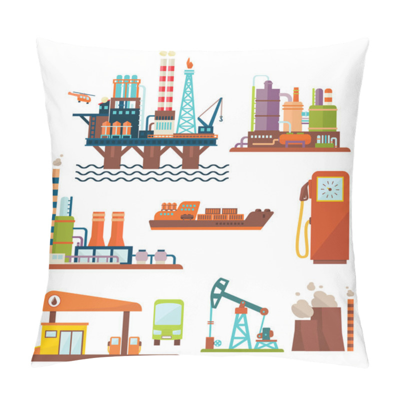 Personality  Oil Industry Business Concept Pillow Covers