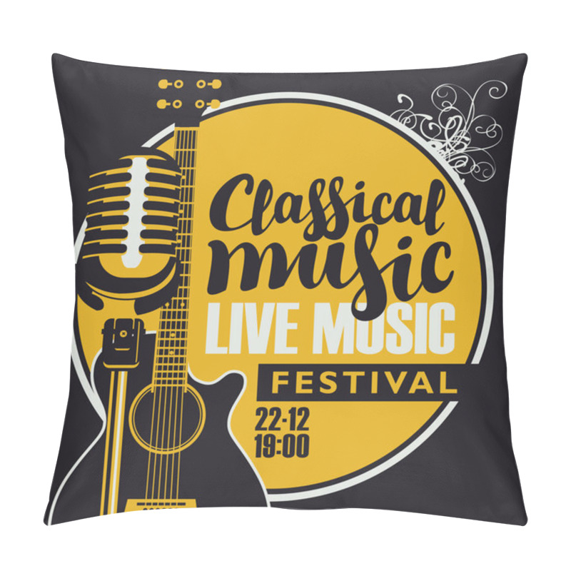 Personality  Poster For A Concert Of Classical Music Pillow Covers