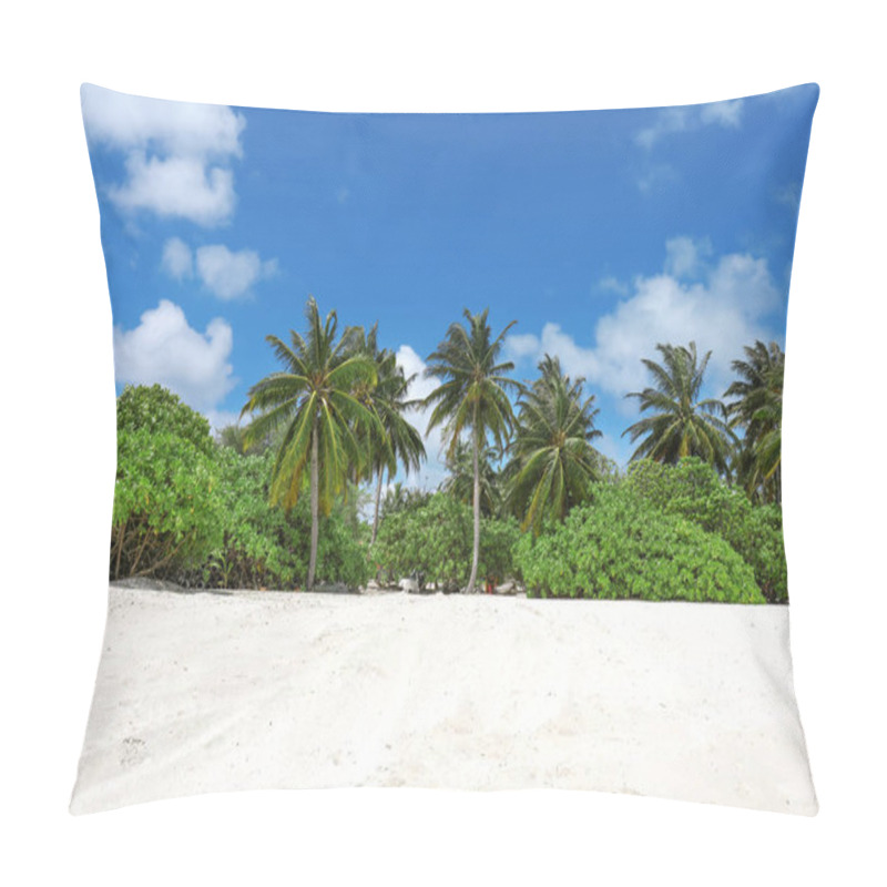 Personality  Beach At Tropical Resort Pillow Covers