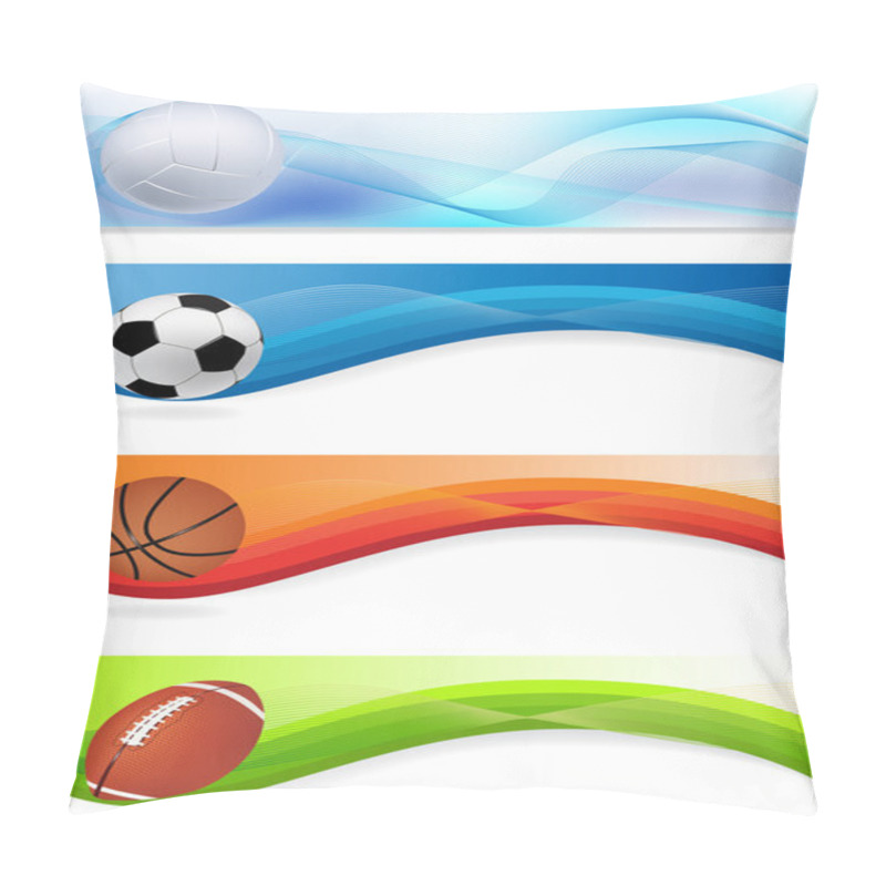 Personality  Set Of Sport Banners Pillow Covers