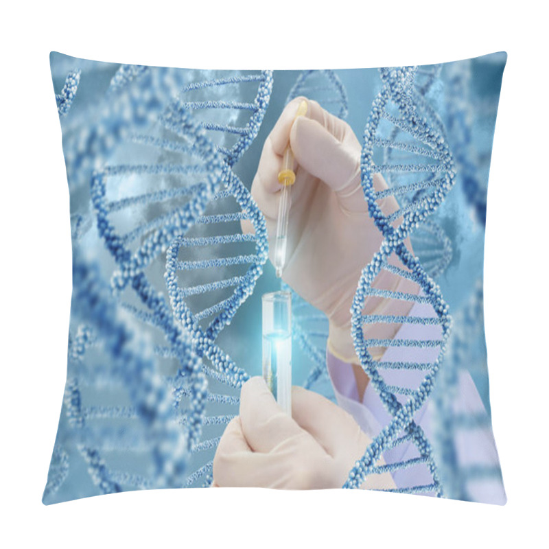 Personality  DNA Research With A Sample. Pillow Covers