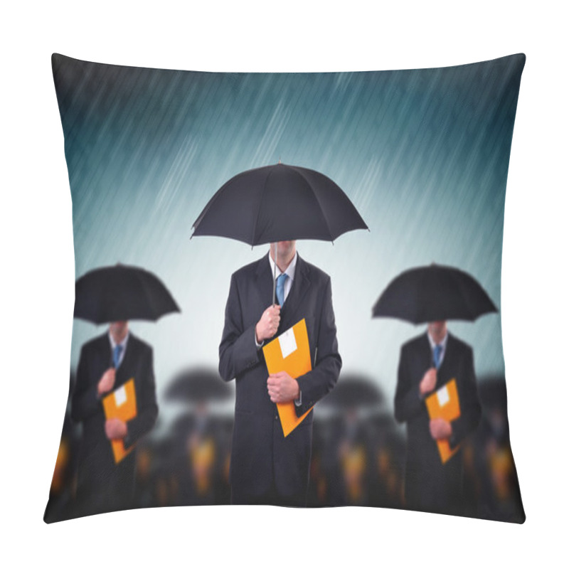 Personality  Businessmen In Rain Pillow Covers