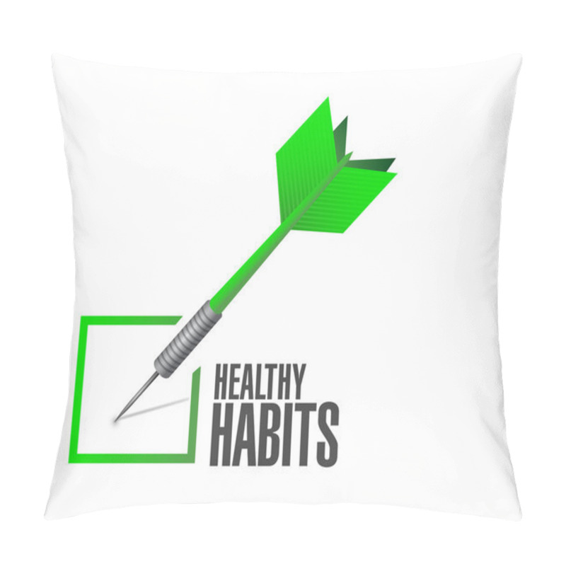 Personality  Healthy Habits Check Dart Concept Pillow Covers