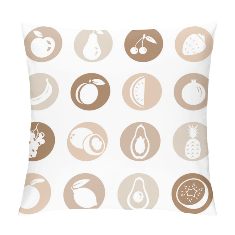 Personality  Set Of Fruit Icons Pillow Covers