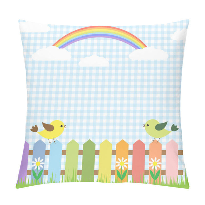 Personality  Cute Birds And Rainbow Pillow Covers