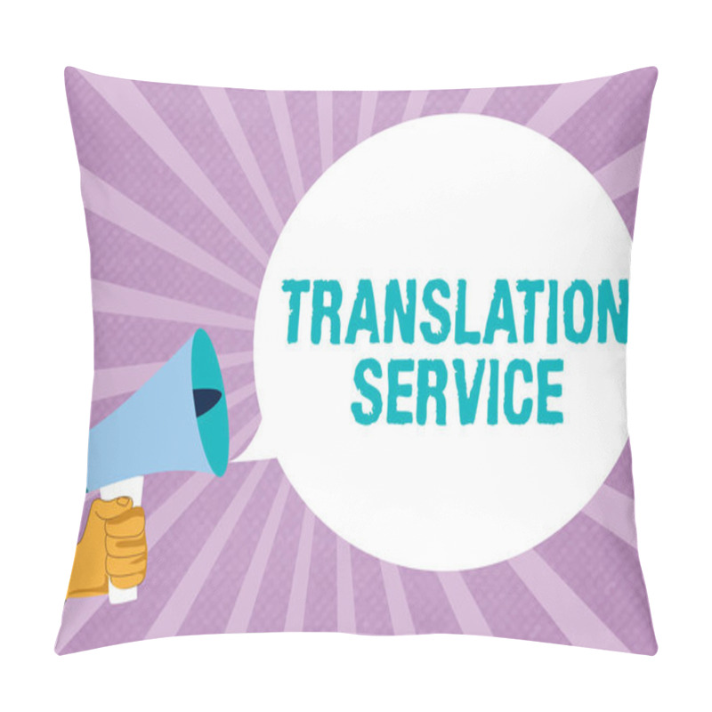 Personality  Text Sign Showing Translation Service. Conceptual Photo The Equivalent Target Language From The Mother Tongue Pillow Covers