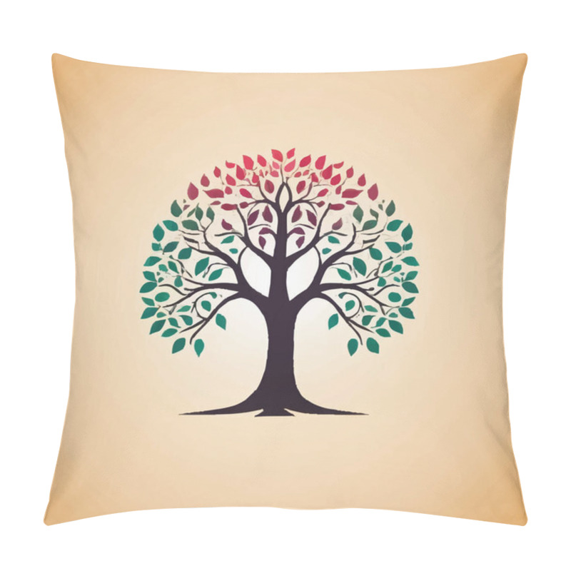 Personality  Abstract Tree Illustration Art Design For Social Media Template Backgrounds. Pillow Covers