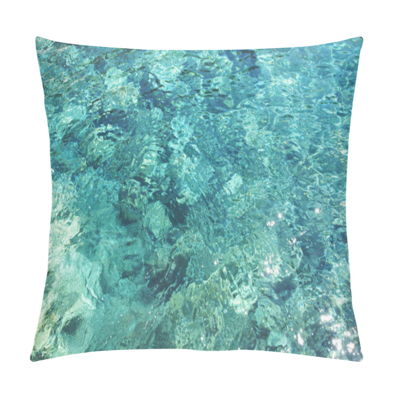 Personality  Azure Clear Mediterranean Sea On Santorini Island Pillow Covers