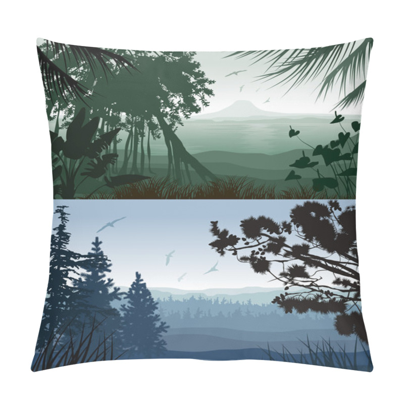 Personality  Forest Landscape Pillow Covers