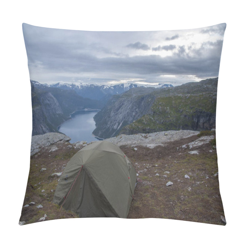 Personality  Scenes From The Trolltunga Hike. Pillow Covers